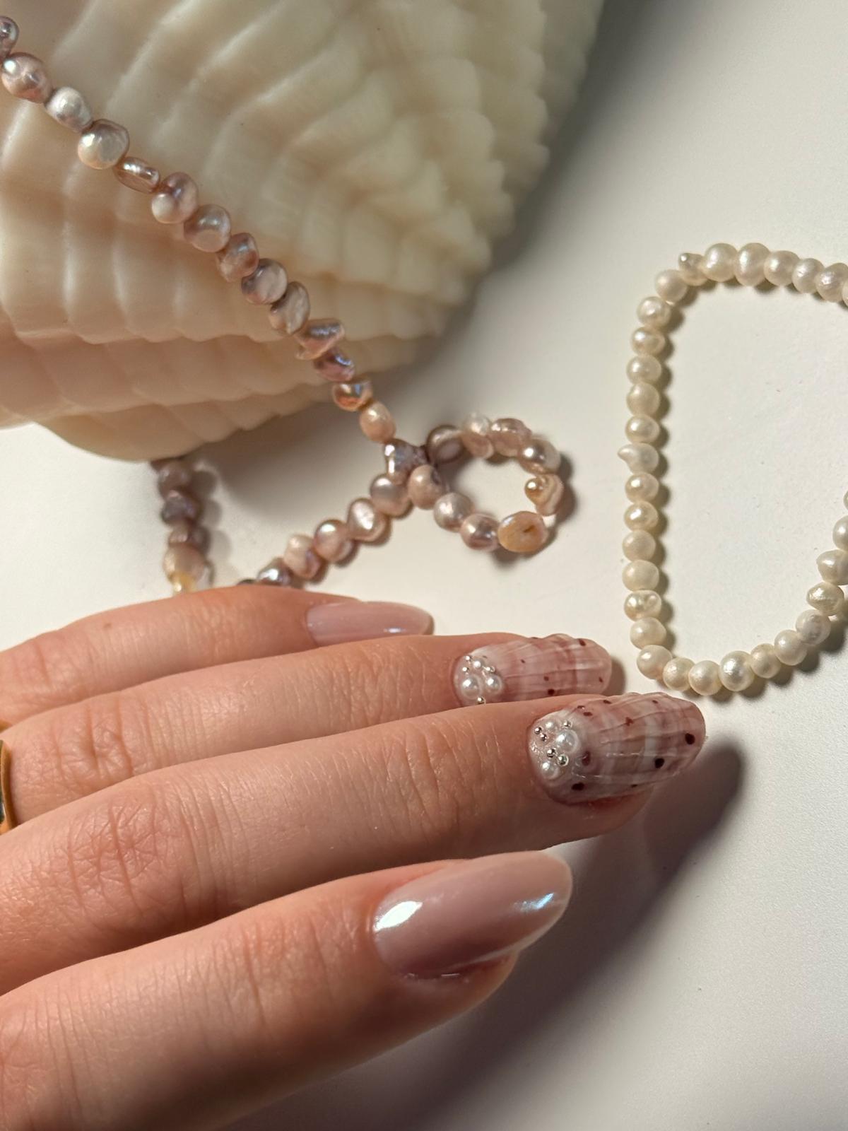 Semi permanent renforcé avec décor coquillage sur le barp